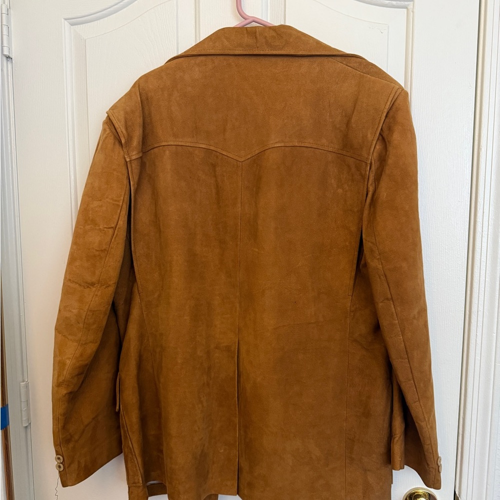 Scully Camel 100% Suede Leather Western Fully Lined Jacket Size 46 - Picture 2 of 8